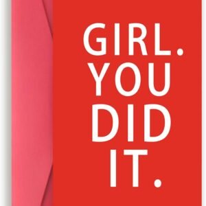 Asmallgf Congratulations Card for Daughter Sister, Sweet Graduation Gifts for Her, Girl You Did It