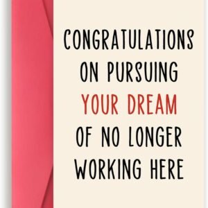 Asmallgf Funny Retirement Card Gifts for Boss Coworker, Humor Leaving Farewell Card for Women Men, Goodbye Gifts, Resignation Cards